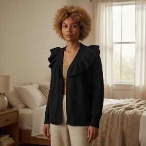 Charter Club Black Cashmere Cardigan